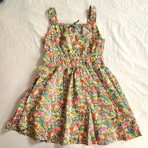 Crewcuts Girls Multicolor Spring Floral Cotton Sleeveless Dress 8 Cottagecore